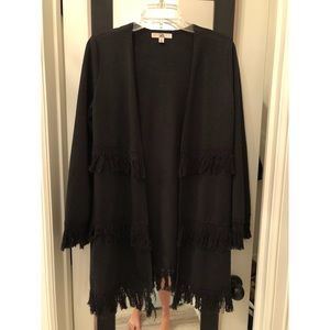 Black fringe sweater.